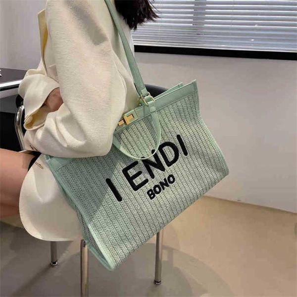 

handbag designer style 2023 large grass woven vacation