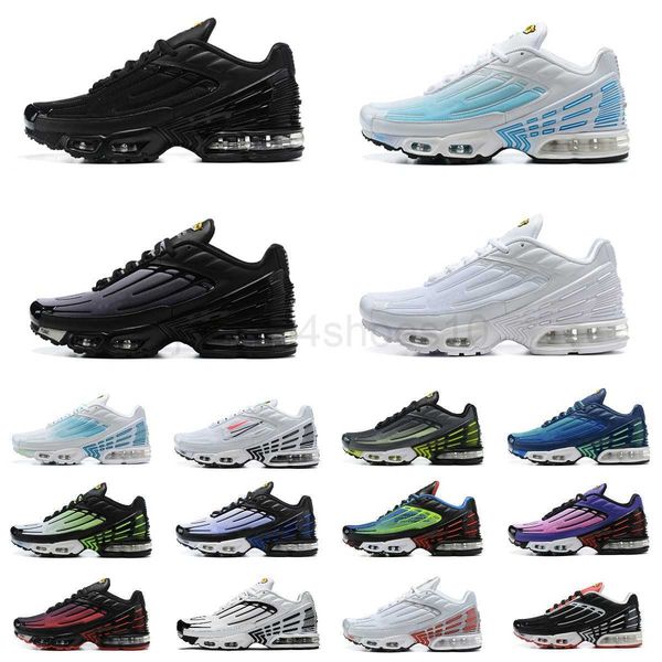 

2023 new tn plus 3 iii tuned 2 running shoes for mens big size us 12 wolf grey triple black white laser blue neon men women sports sneakers