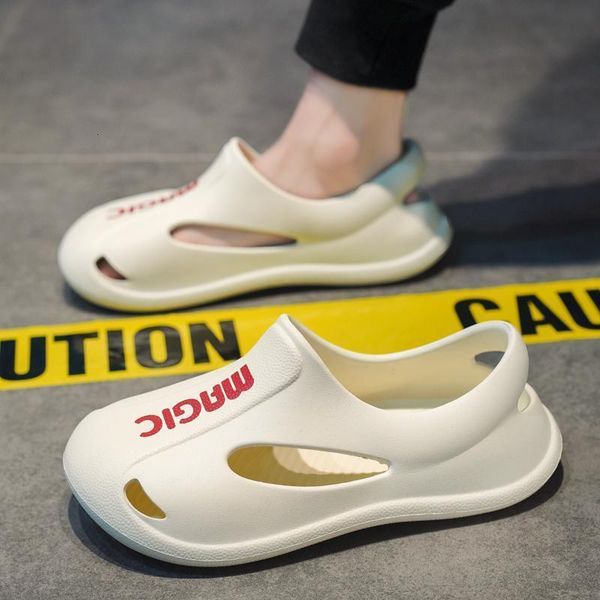 

sandals warrior cloud for men eva nonslip comfortable summer beach thick sole pillow sneakers 2023 high street fashion 230508, Black