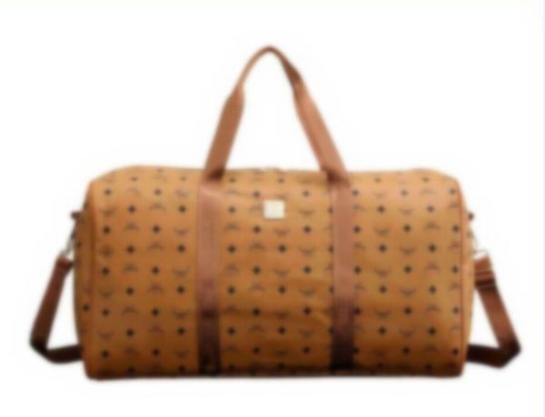 

designer duffel bag men women brand travel bags hand luggage luxury pu leather handbags large cross body totes 55cm 006