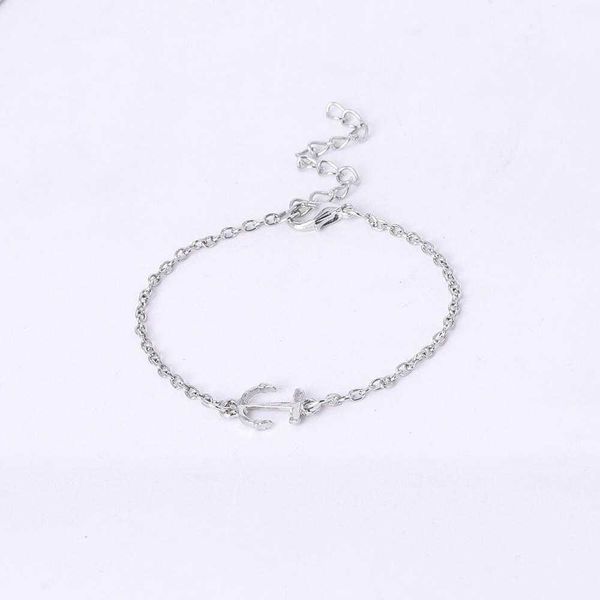 

bracelet fashion simple anchor chain assembly geometric, Golden;silver