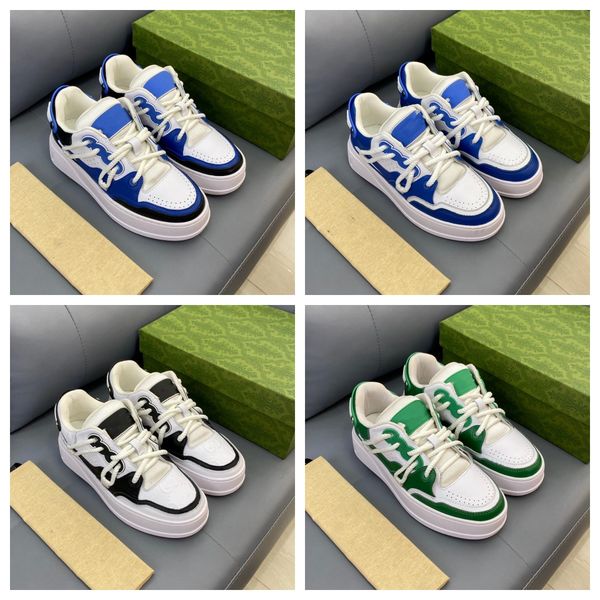 

23ss original casual shoes high shoe luxury classic casual shoes green red stripe g leather chaussures designer trainer woman ace shoes, Black