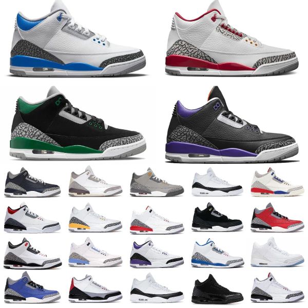 

new jumpman basketball shoes 3s for men cool grey black cement white unc racer blue laser orange georgetown fire red court purple internatio