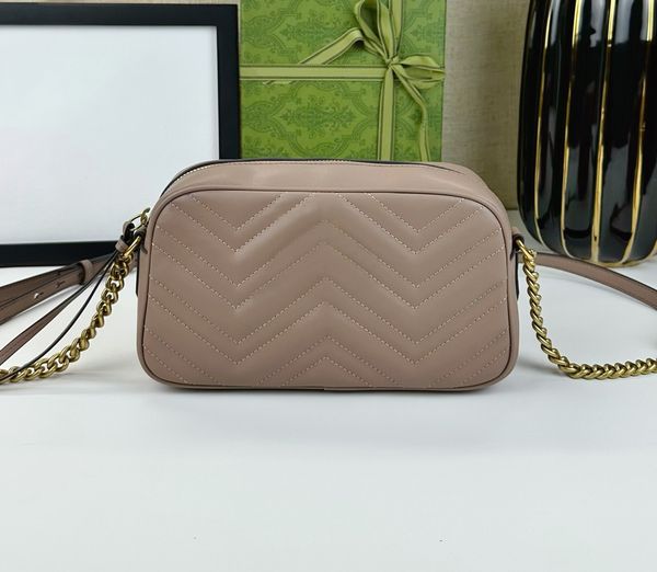 

designer shoulder bag luxury marmont handbags gold letter womens camera bags quality leather mini crossbody purses ladies fashion zig zag cl