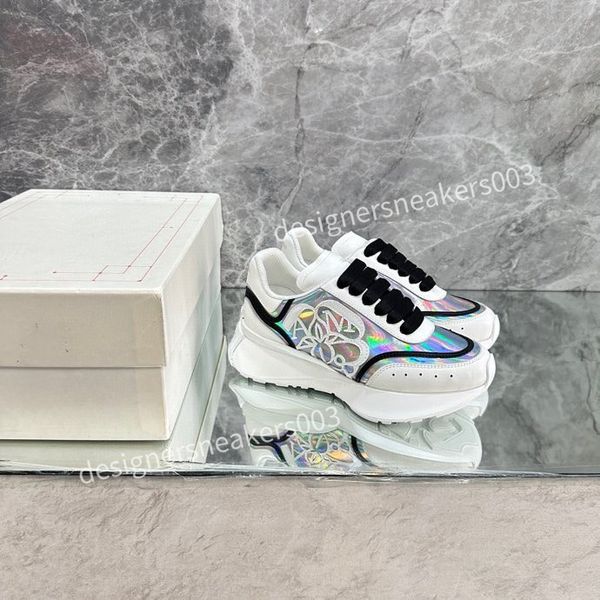 

new sneakers designer casual shoes classic do-old dirty shoe mid double height bottom trainers leather glitter golden men quality luxury, Black