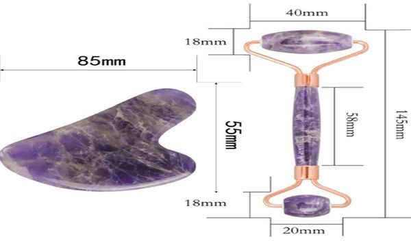 

gua sha massage stones tool for scraping facial and body skin made of rose quartz stone acupressure scrapper powder crystal set2438316