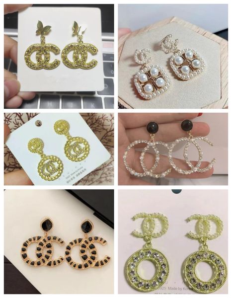 

20style classic retro brand pearl earrings charm designer earring high end design accessories family gifts christmas wedding collocation var, Golden;silver