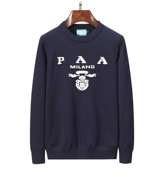 

fashionable fal winter designer mens sweater crew neck long sleeve lettered hoodie embroidered hip hop sweatshirt womens casual, Black