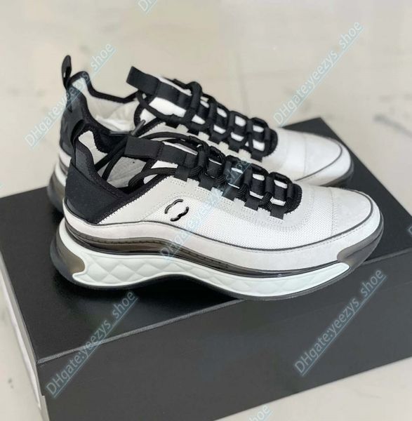 

summer new trainers designer woman man sports shoes jelly flatform fabric suede calfskin lace up white sneaker 35-42 size with box and dust, Black