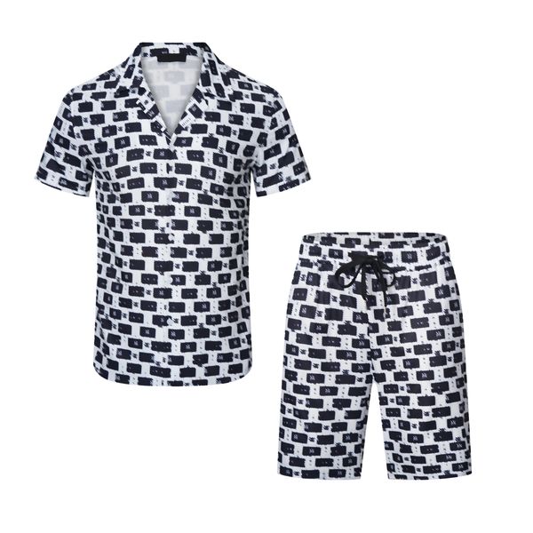 

mens tracksuit summer men's designer shirt short sleeve shirts men beach shorts fashion swim short, Gray
