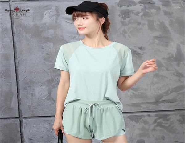 

yoga outfits fitness women sets loose running sportswear suits gym clothing tshirt shorts set 2pcs workout breathable outfits18617471, White;red