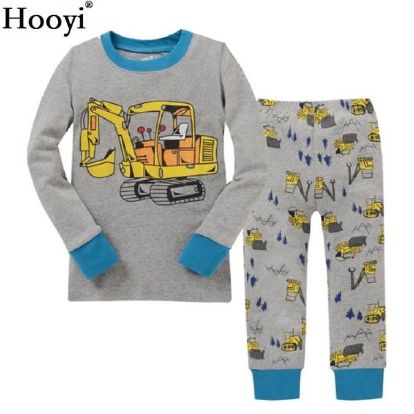 

pajamas digger children pajamas sets baby boys sleepwear clothes suit baby boy pj's black t-shirt pant 2-pieces suit 100% cotton 230509, Blue;red