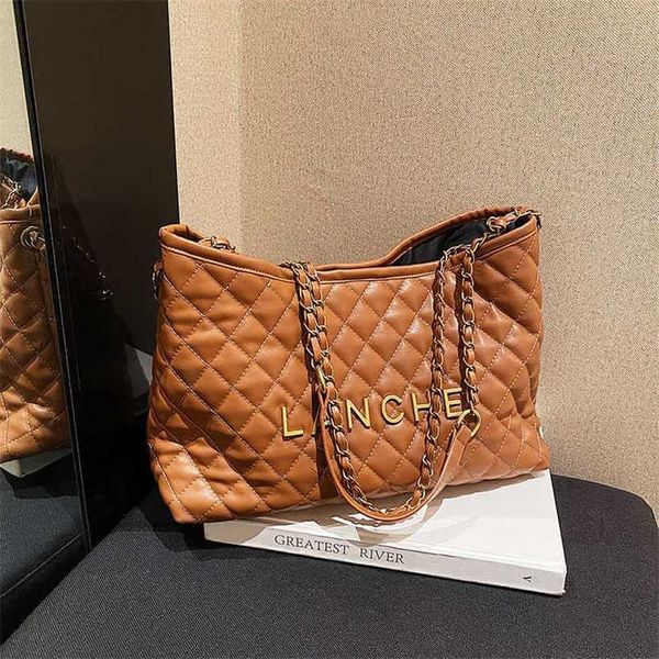 

handbag designer style 2023 fashionable simple large capacity lingge wind texture