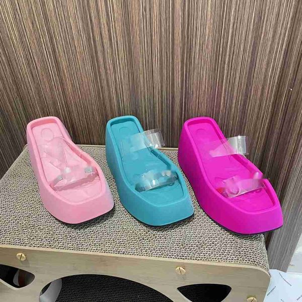 

2023 new designer slippers womens high heels sandals rhinestone open toe heeled slipper clear transparent letters summer shoes fashion, Black