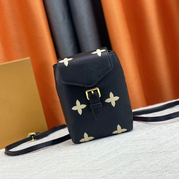 

designer bag mens and womens fashion portable shoulder bag #80738 mini backpack retro print crossbody bag multi-function mobile phone bag