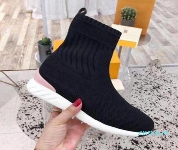

2022 boot black martin booties stretch high heel sock boots and flat sock sneaker boot8548954