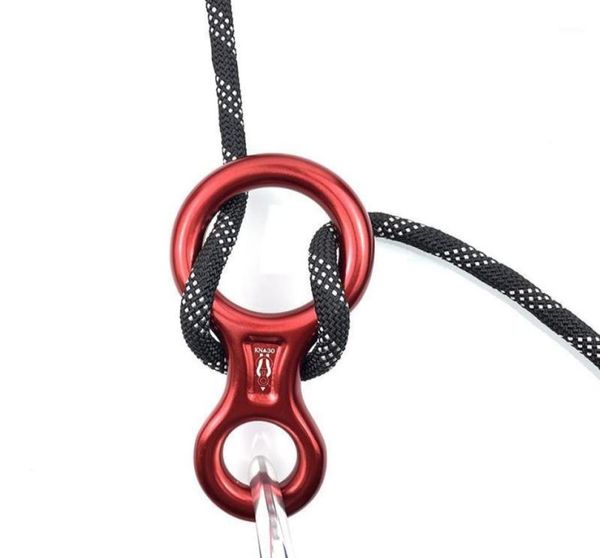 

outdoor aluminum alloy climbing 8 word loop 30kn lifting ring descender rope equipment rigging rappelling cords slings and webbin6062123