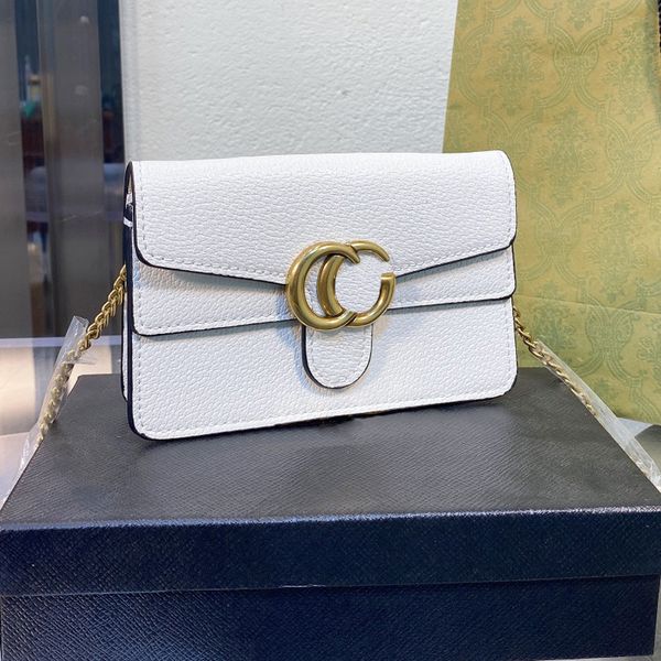 

classic luxury chain fashion 2023 plaid flower brand wallet vintage ladies brown leather handbag designer shoulder bag 02