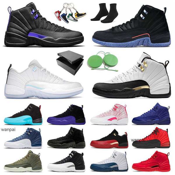 

2021 bred patent jumpman 12 12s women men basketball shoes bowl ice cream low easter royalty stone blue sports sneakers utility flu game