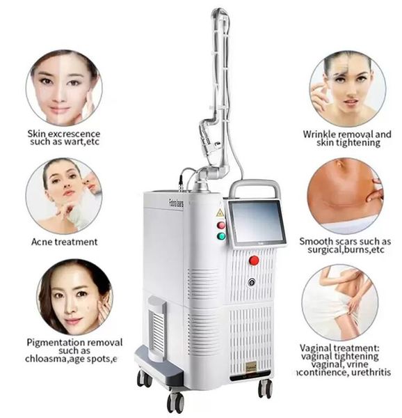 

original 60w co2 fractional laser acne scar removal skin resurfacing treatment skin whitening tattoo remover stretch markets removal 10600nm, Black