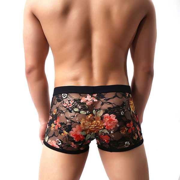 

2023 mens underwear underpants lace boxer men boxers hombre male calzoncillo cueca masculina boxershorts size a1, Black;white