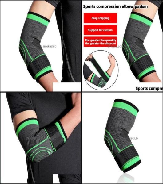 

safety athletic outdoor as sports outdoors elbow knee pads breathable bandage compression sleeve brace support protector for wei8613851, Black;gray