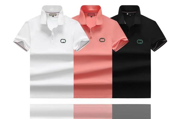 

2023 designer shirt mens polo shirts black and white embroidery clothing men pattern short sleeve t shirt fashion breathable mans polo shirt, White;black