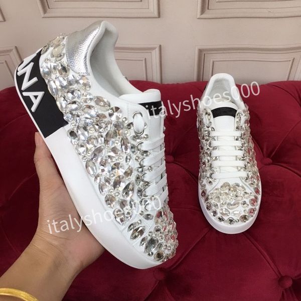 

2023new casual shoes designer italy for men womens sneaker leather embroidered stripes white shoe flat platform walking sports trainers, Black