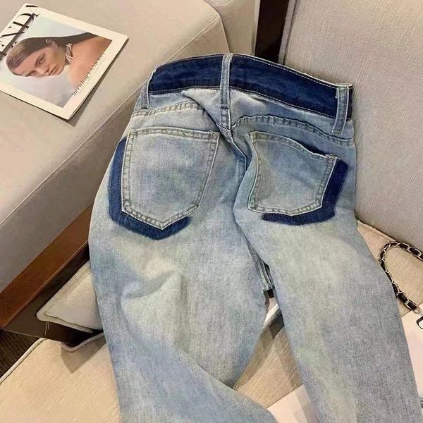

jeans high waist jeans women y2k trousers mom jeans high waist pants long jeggings jeans for women korean casual loose straight fit, Blue