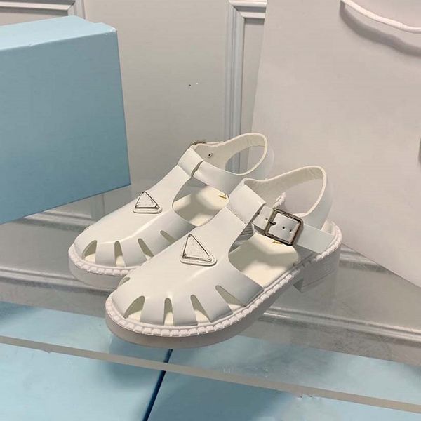 

2023 spring and summer leather shoes fashion brand anti slip sports baotou sandal, Black