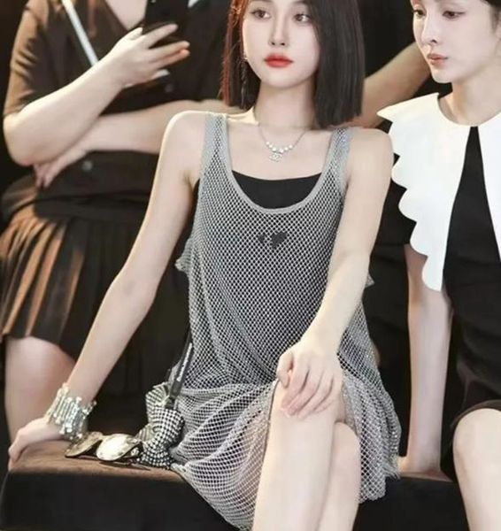 

designer runway summer women's t-shirt fashion chain tanks ladies elegant letter women sleeveless casual tank fashion yy, White