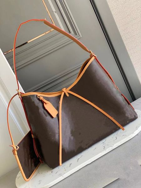 

10a tier 44cm large cubi zipper bag mirror quality womens real leather cowhide handbag purse luxxry designers crossbody shoulder black embro
