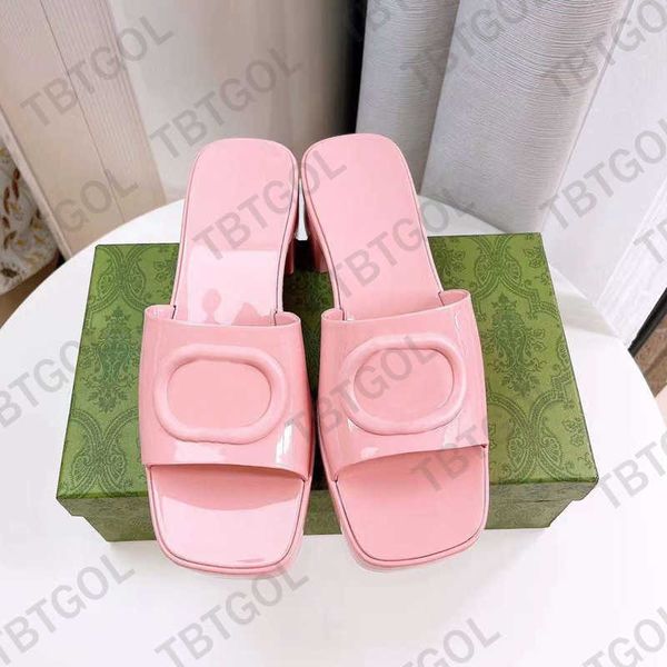 

621s sandals 2023 women sandals high heels rubber slide sandal, Black