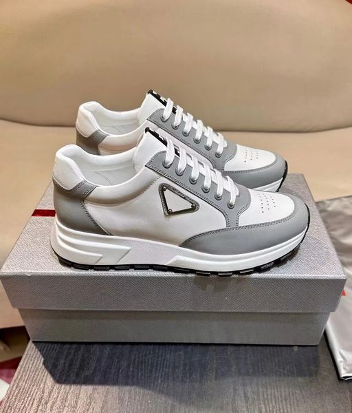 

23s/s calfskin prax 01 sneakers shoes white black mesh leather trainers famous brands comfort outdoor trainers men's casual walking eu3
