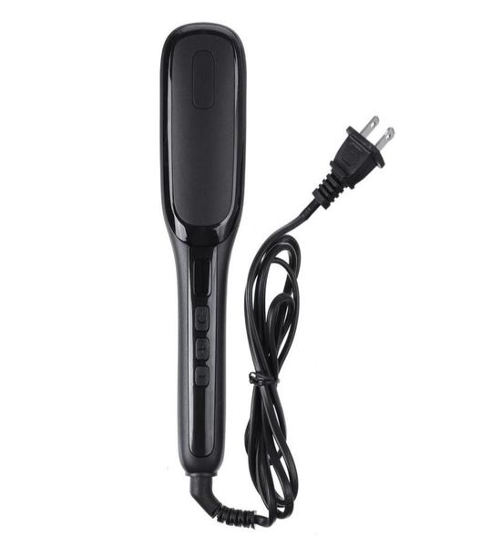 

35w fast heating straight hair comb 25 gears electric beard hair straightener comb us plug9985862, Black