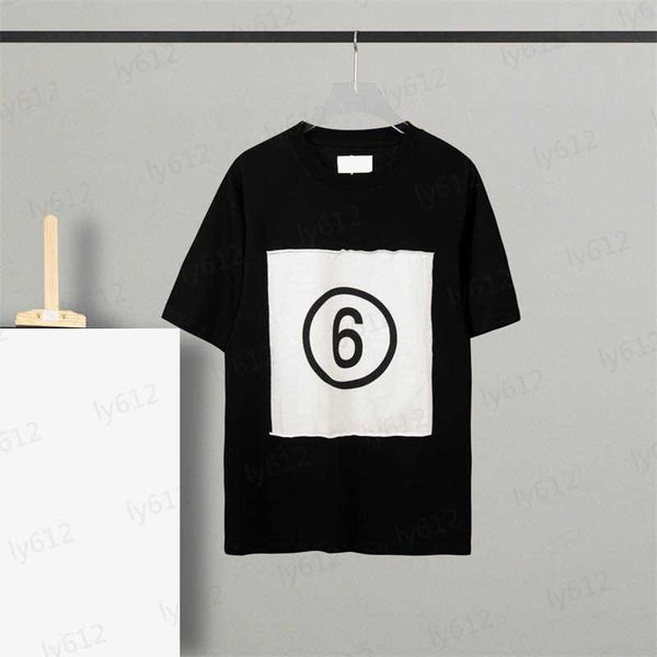 

mens black designer t shirts summer spring classic loose fashion number sticker pattern printing design cotton short sleeve pullover male cl, White;black