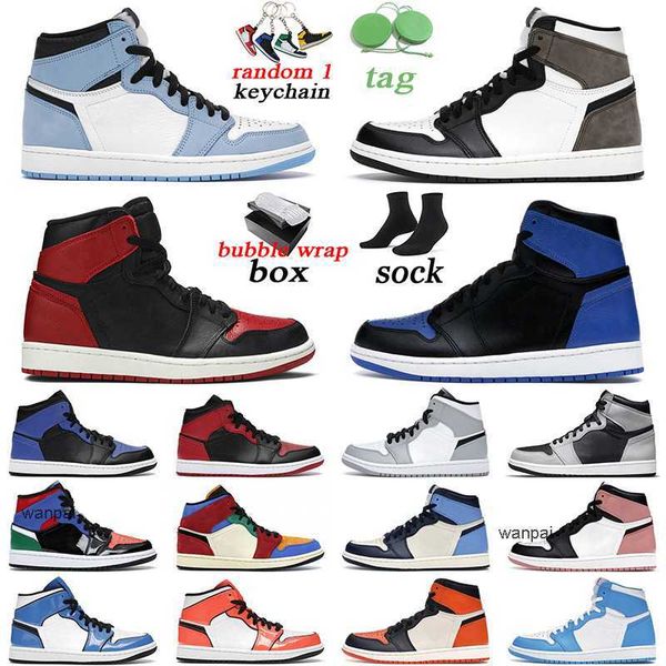 

with original box jumpman 1 men women basketball shoes 1s high og university blue dark mocha hyper royal mid purple pulse outdoor mens