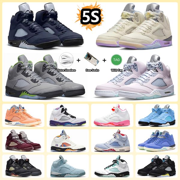 

jumpman 5 unc basketball shoes 5s we the sail burgundy crimson bliss easter green bean pinksicle alternate ice blue island green sneaker for