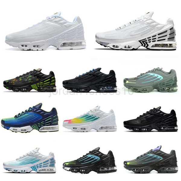 

discount tn plus 3 tuned men sports shoes iii 3s triple white black pimento deep royal hyper violet leather crater obsidian parachute ghost