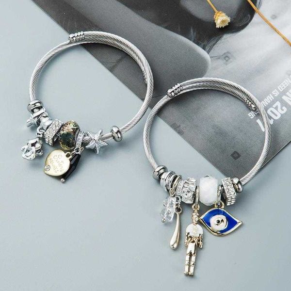 

personalized design bracelets metallic diy heart shaped eyeglasses fittings bangle bracelet womens alloy electroplated diamond, Golden;silver