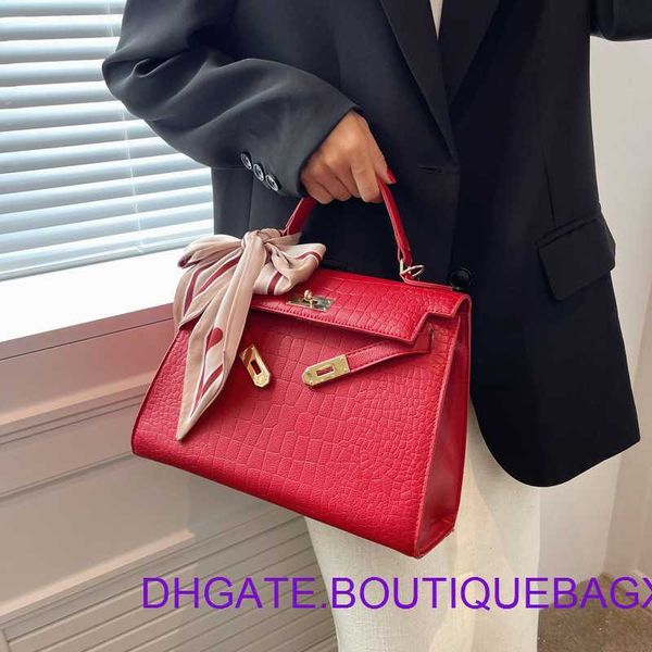 

designer hremm kelys's bags for sale wedding bridal female 2023 new small premium large capacity crocodile red have real logo