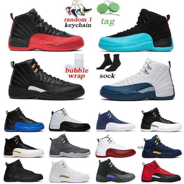 

men basketball shoes indigo reverse flu game dark concord 12 12s mens trainer sports sneakers size 7-13