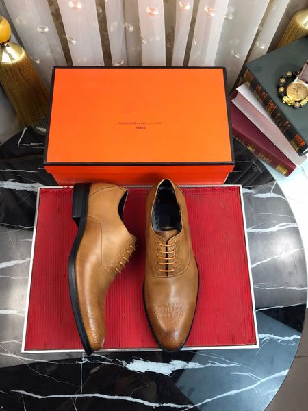 

fashion luxurious men's shoes wedding designer dress genuine leather slip on classic pointed toe office work wedding party formal shoes, Black