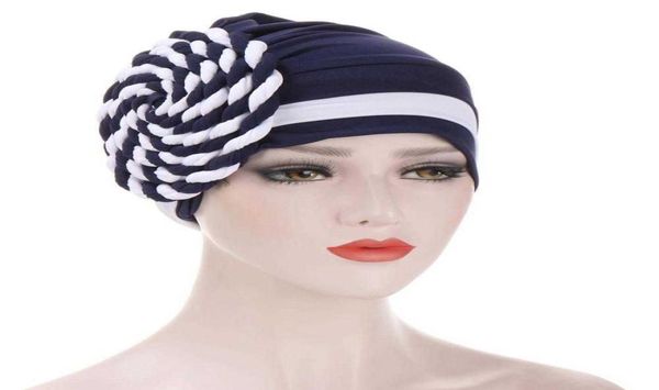 

2020 twocolor trendy india turban bonnet arab wrap head scarf ready to wear hijab hat muslim headdrwoman inner hijab caps x08037531215, Blue;gray