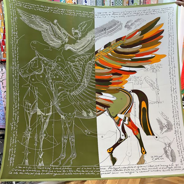 

sarongs pobing silk cashmere scarf women hand rolled shawls fly horse print square scarves wraps lady bandana big hijabs female foulards 230, Blue;gray