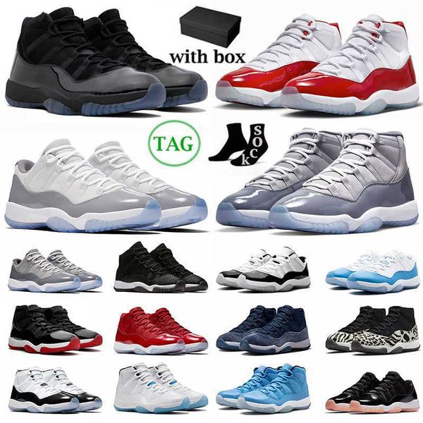 

og with original box air jordens 11 basketball shoes jordas 11 cherry 11s cool grey cement high bleached coral low space jam concord gamma b