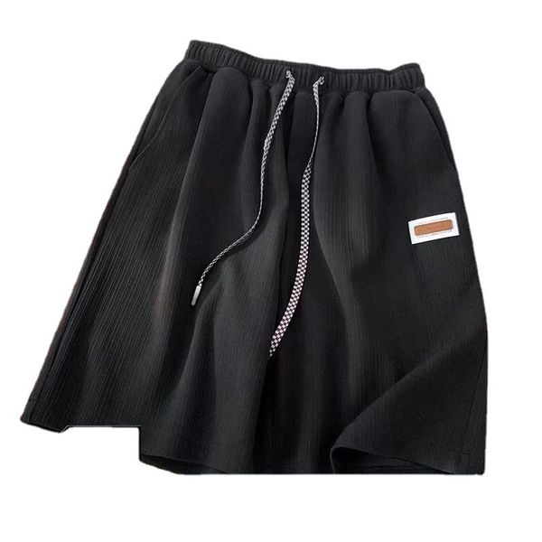 

summer thin style ice silk casual shorts men's basketball sports five quarterback pants american tide brand loose everything matching p, White;black
