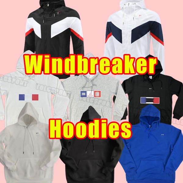 

22 23 24 benzema mbappe griezmann soccer tracksuits french kante pogba zidane giroud matuidi kimpembe varane pavaro long sleeve hoodies wind, Black