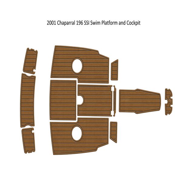 

2001 chaparral 196 ssi swim platform cockpit boat eva foam teak deck floor pad