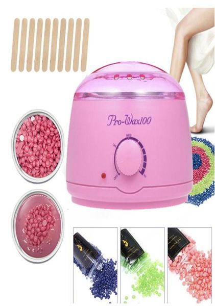 

wax warmer hair removal home waxing kit with 4 flavors stripless hard beans 10 applicator sticks for full body legs face eyebrows 9864017